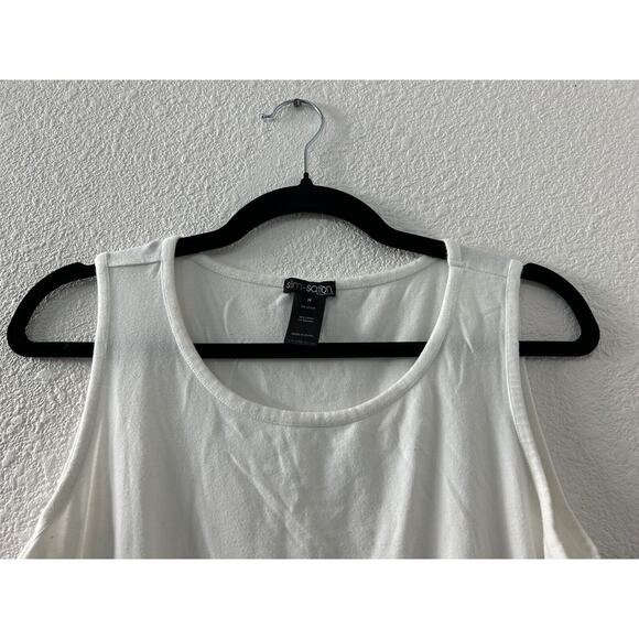 Slim-Sation by Multiples Womens White‎ Sleeveless Blouse Size Medium - Picture 3 of 11